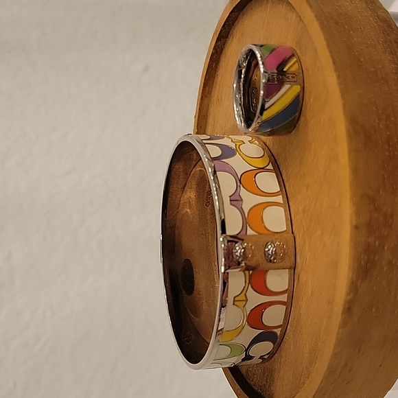 Coach Multi Color Ring and Bracelet